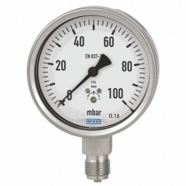 Wika Models 632.50, 633.50 Capsule pressure gauge, stainless steel Wika Models 632.50, 633.50 Capsule pressure gauge, stainless steel