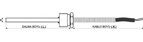(RTR) RAKORLU BAYONET TİP PT-100 TERMOREZİSTANSLAR