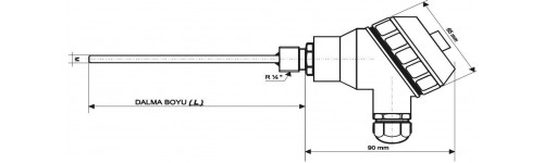 (RTKR) KLEMENS TERMİNALLİ REKORLU TİP PT-100 TERMOREZİSTANSLAR